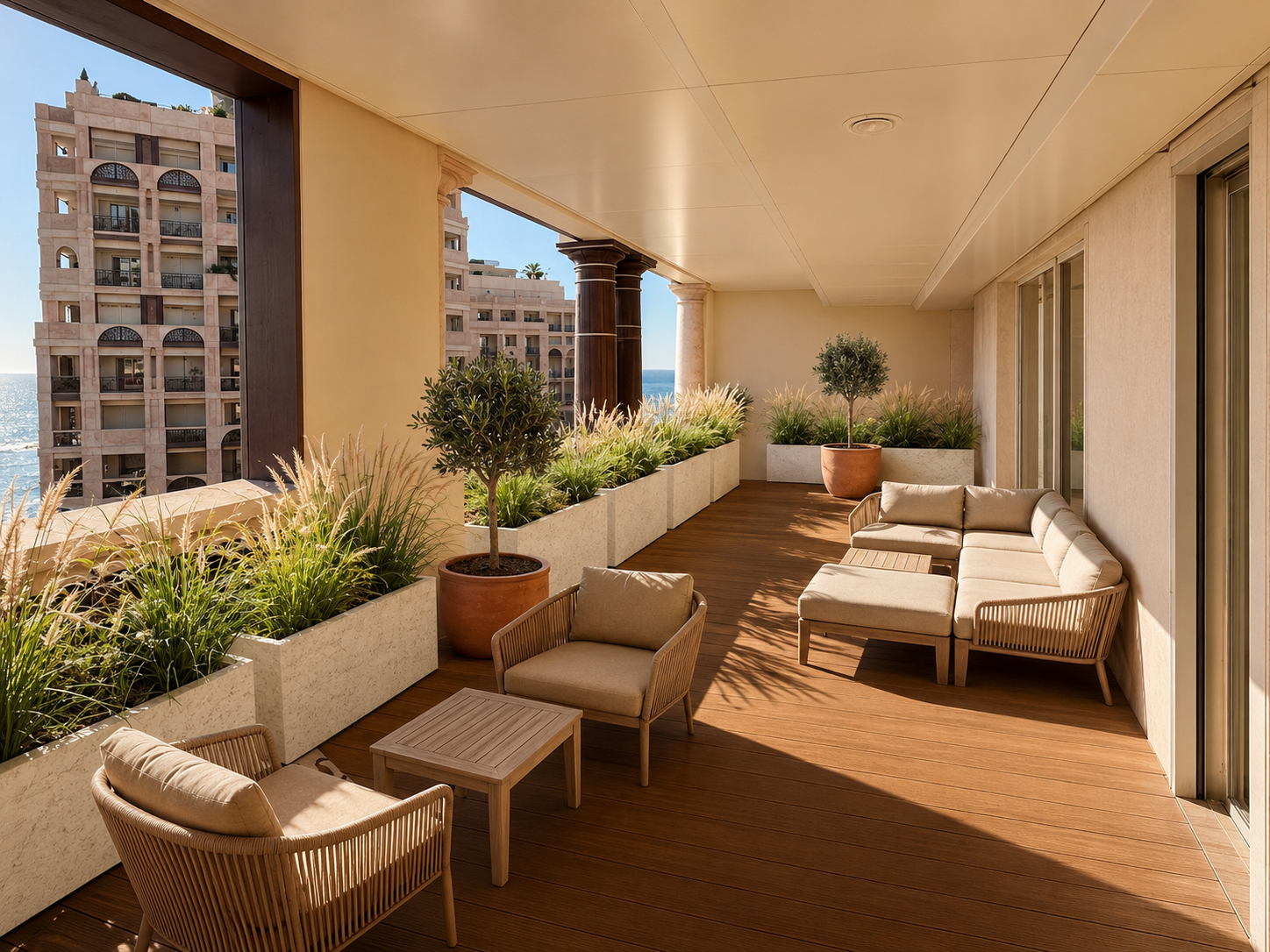Monte-Carlo apartment — planter compositions