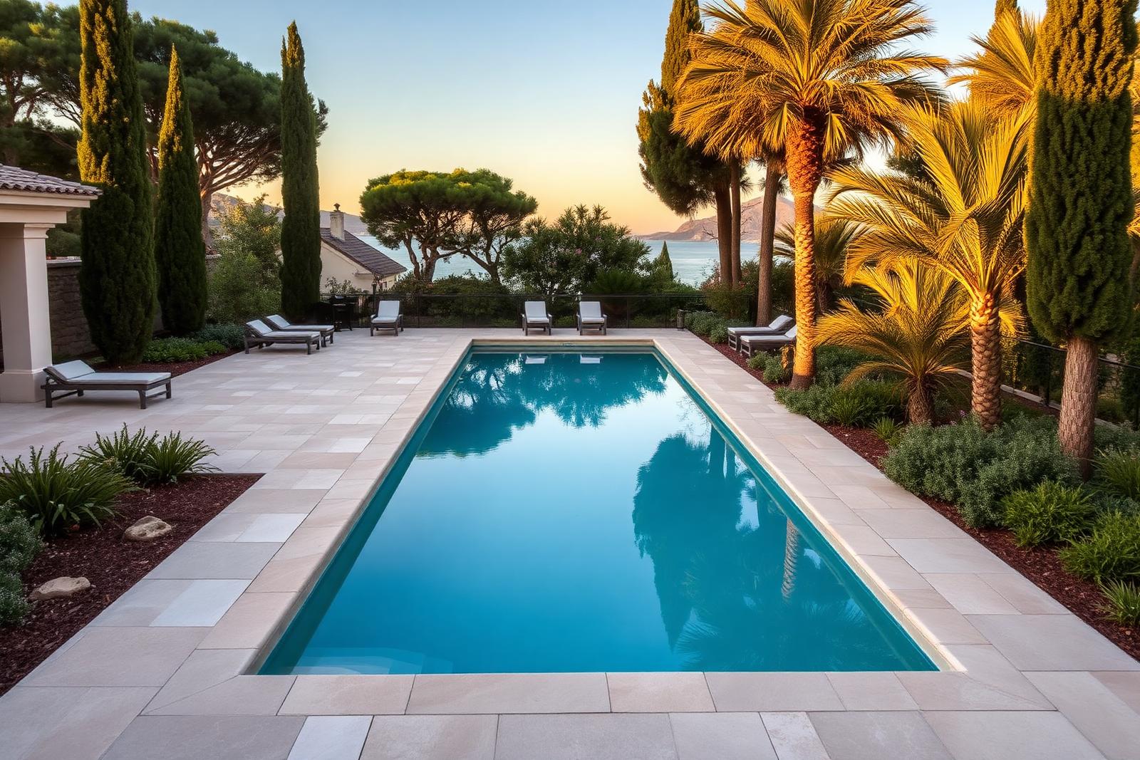 Seafront villa garden — mood study