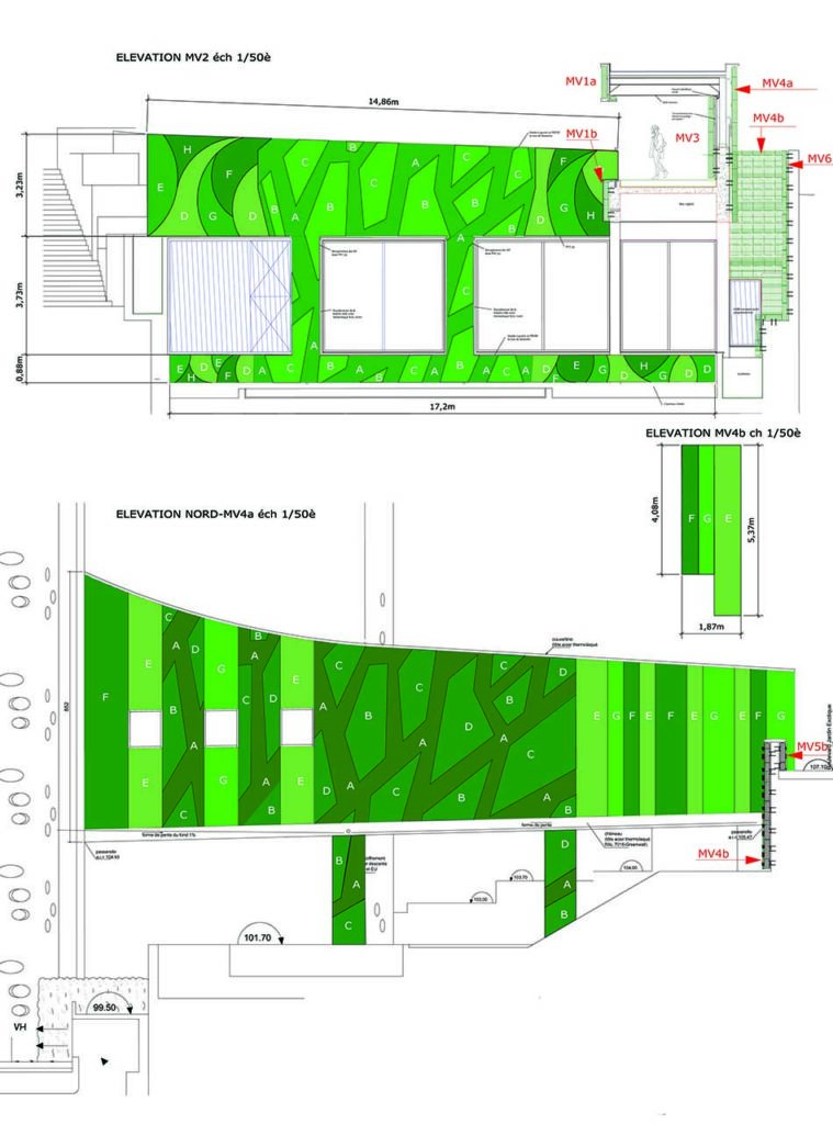 Map of a plant wall in Monaco